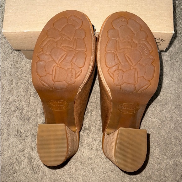 Kork-Ease Brown Tan Leather Mules with Block Heel - Picture 7 of 11